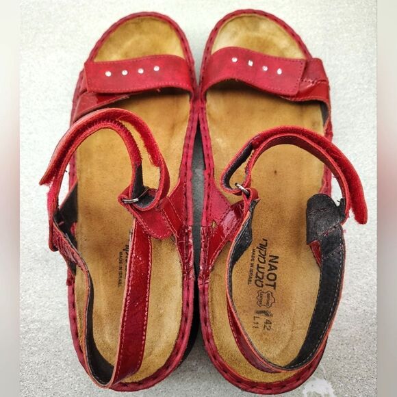 Naot Women's Red Strappy  Sandals Shoes Sz 42 - Picture 14 of 16